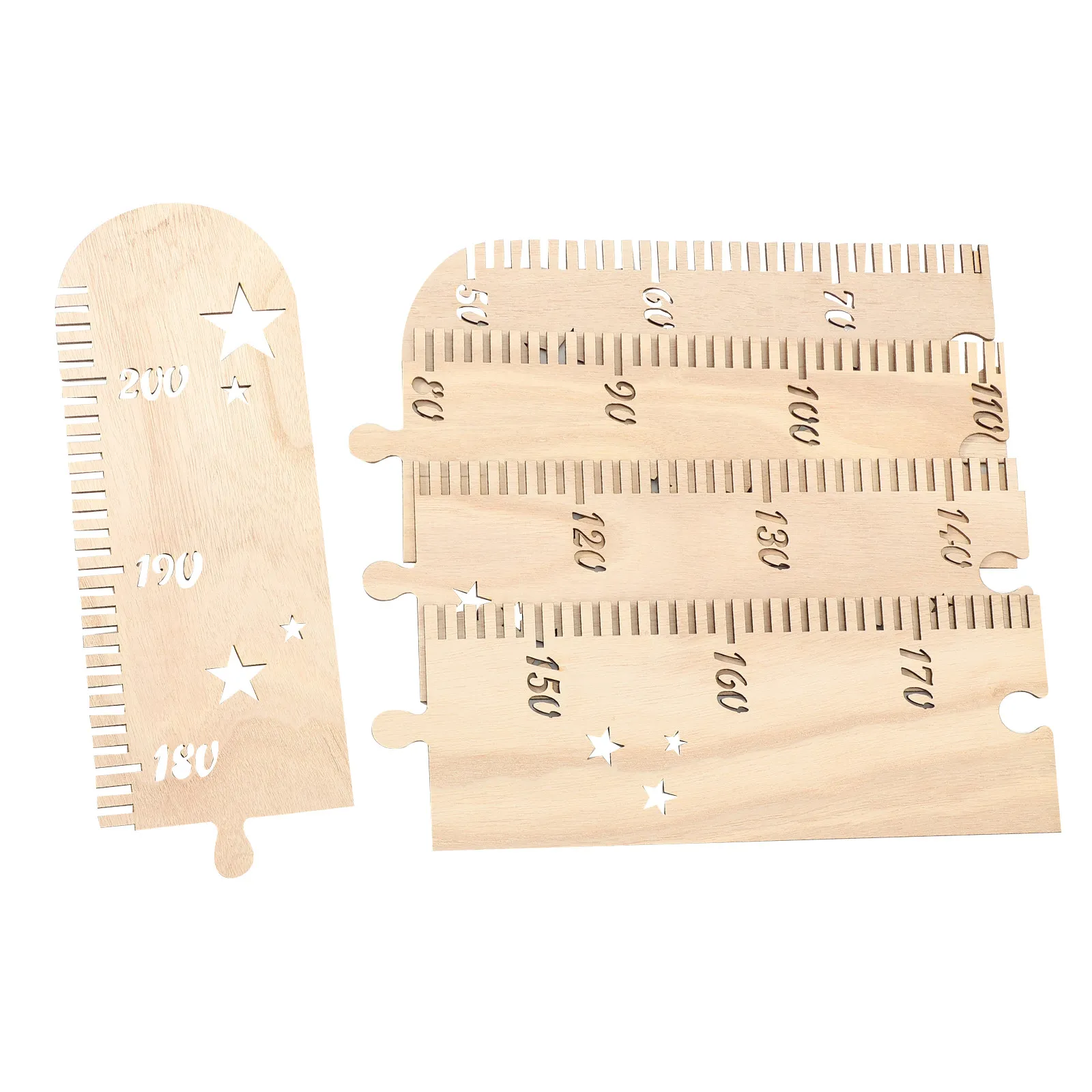 

1Set Wood Growth Chart for Kids Height Measurement Ruler with Star Design Wall Mounted Growth Height Chart Playroom Bedroom Kids