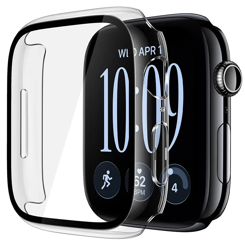 Tempered Glass+Cover For Apple watch Case 46mm 42mm 45mm 41mm 44mm 40 Screen Protector iwatch Accessories series 12 11 10 9 8 7