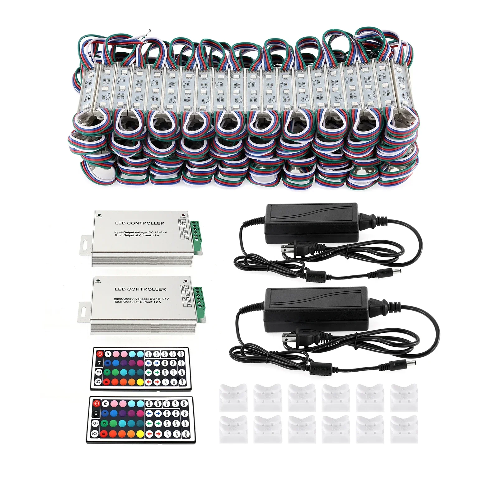 240PCS DC12V LED Module 3 SMD 5050 RGB Color Waterproof Super Bright Backlight For Signage Advertising Light Module
