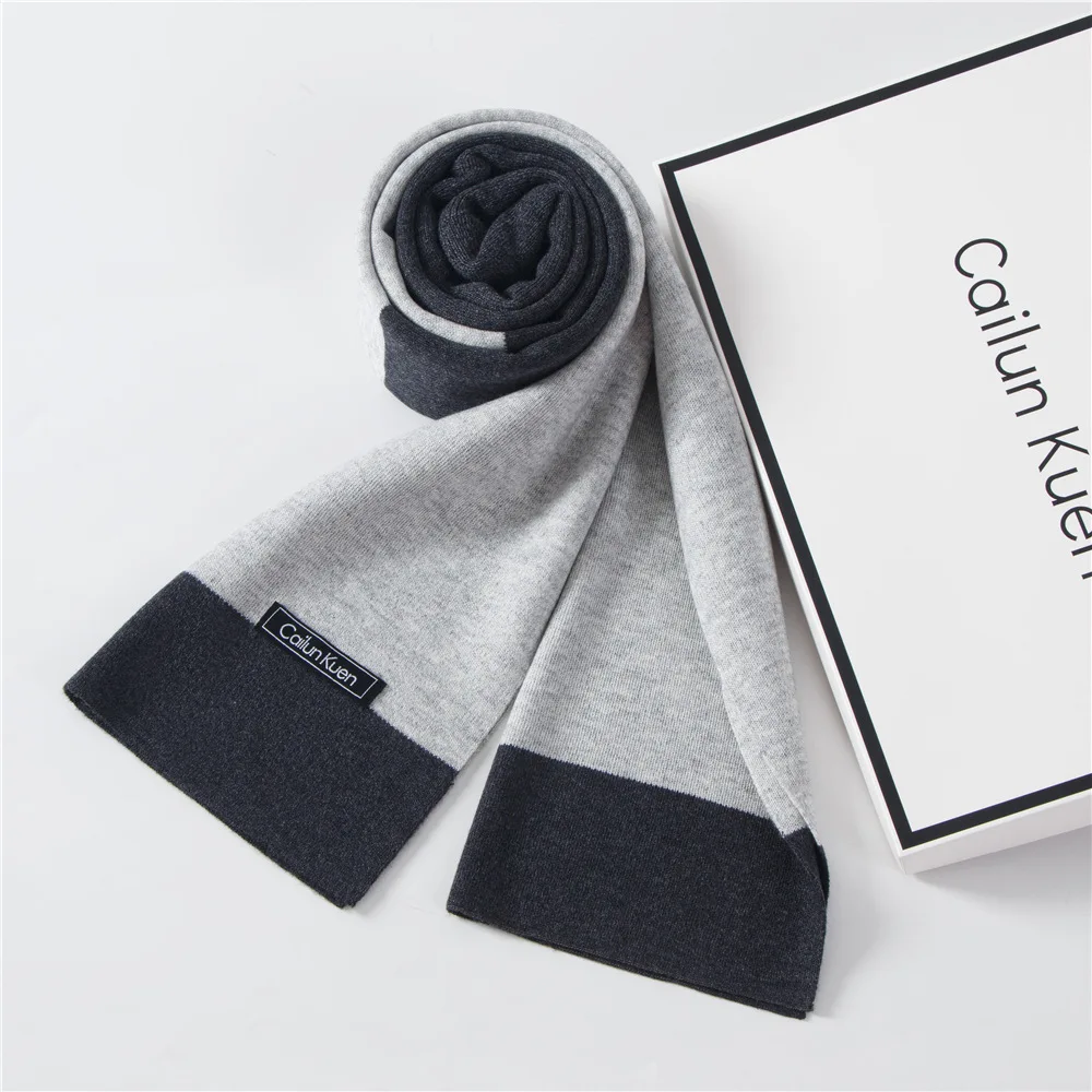 European Version New Wool Scarf Men Women Soft Warm Winter Autumn Korean Version Fashion Business Versatile Muffler Thermal Male