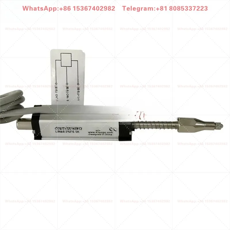 Ball-bearing gauge head self return spring linear potentiometer position sensor for glass detection of flatness