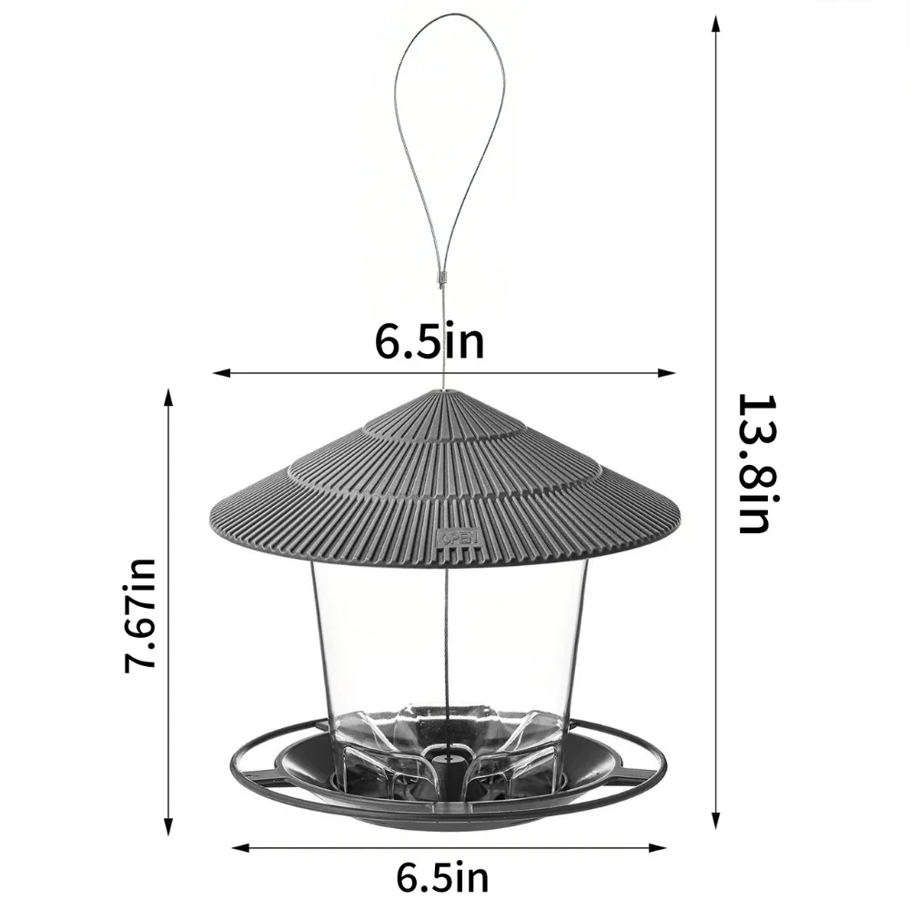 Bird Feeder Automatic Foot Feeding Tool Outdoor Bird Feeder Hanging Nut Feeding Multiple Hole Dispenser Holder Food Container