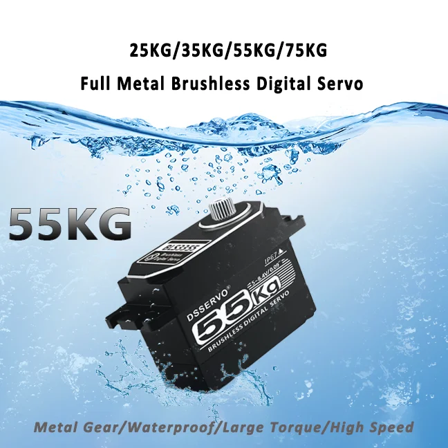 BLS3355 mise à jour Servo 25 KG 35 KG 55 KG 75 KG coque entièrement métallique numérique Servo Baja Servo étanche pour voitures Baja + livraison gratuite
