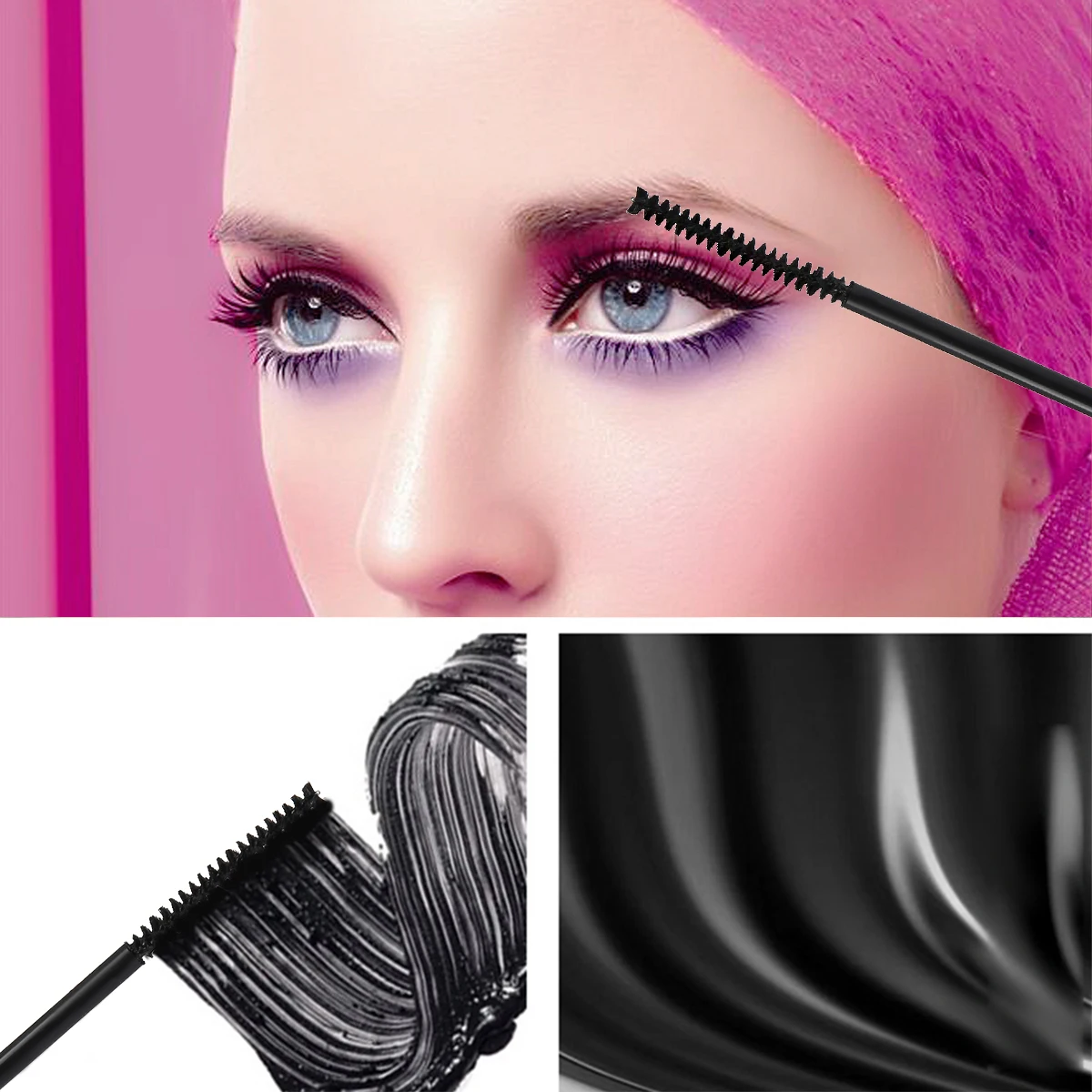 Professional Black Mascara Eyelashes Mascara 4d Silky Eyelashes Lengthening Eyelashes Makeup Waterproof Mascara Eye Cosmetics