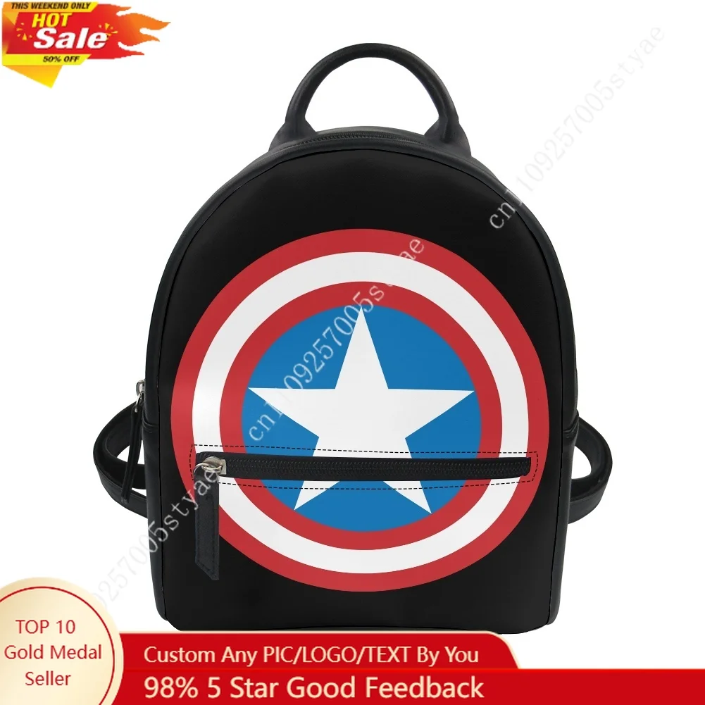 

Рюкзак Captain America Steve Rogers на заказ, женская сумка-рюкзак Carter, школьная сумка, сумка на два плеча, мини-рюкзак, кожаная дорожная сумка