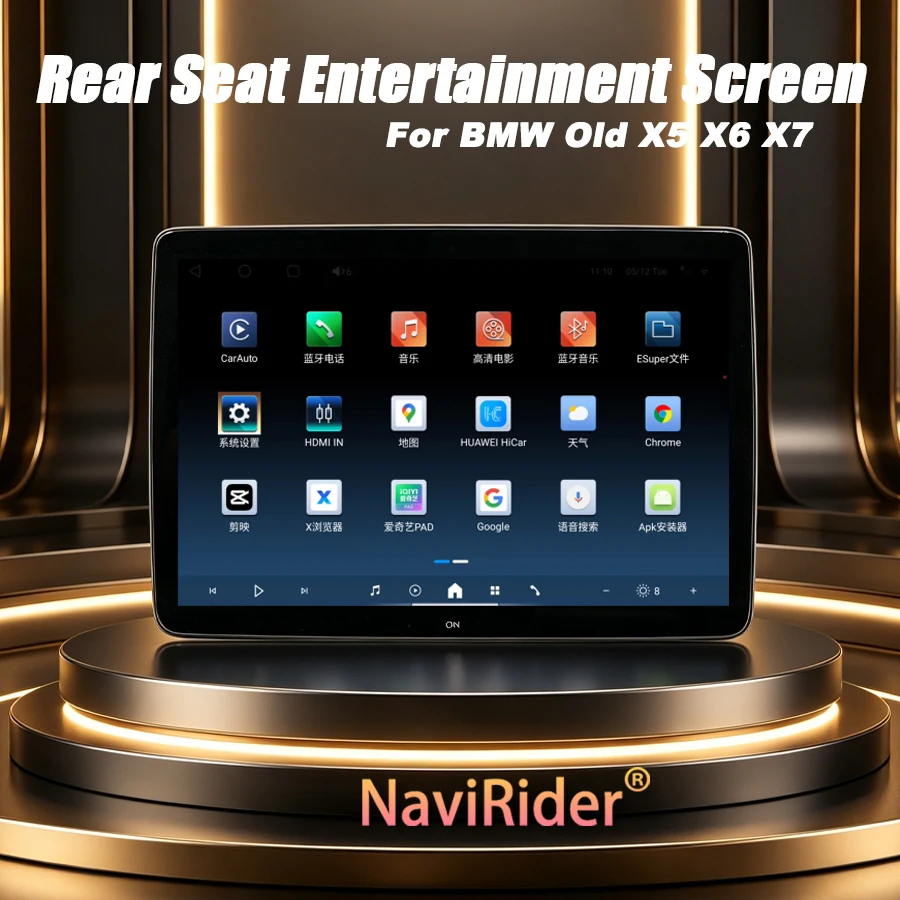 Headrest 1920x1200 HD Display Android Screen Car TV For BMW Old X5 X6 X7 Rear Seat Entertainment Touch Screen Bluetooth 4G/WIFI