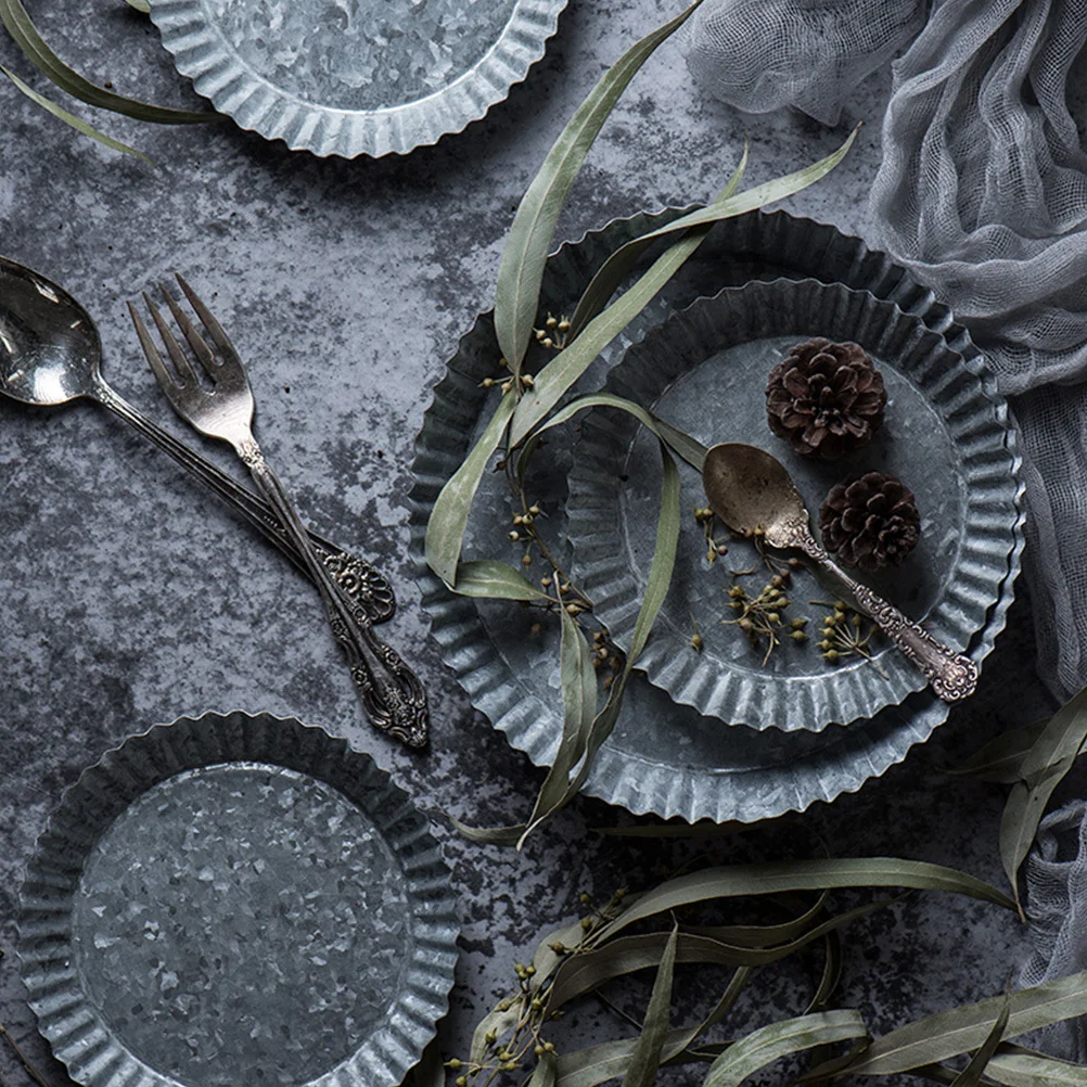 

Nordic Style Iron Art Storage Tray For Fruits Bread Cake Display Home Decor Snack Plate Food Container Desktop Organizer Metal