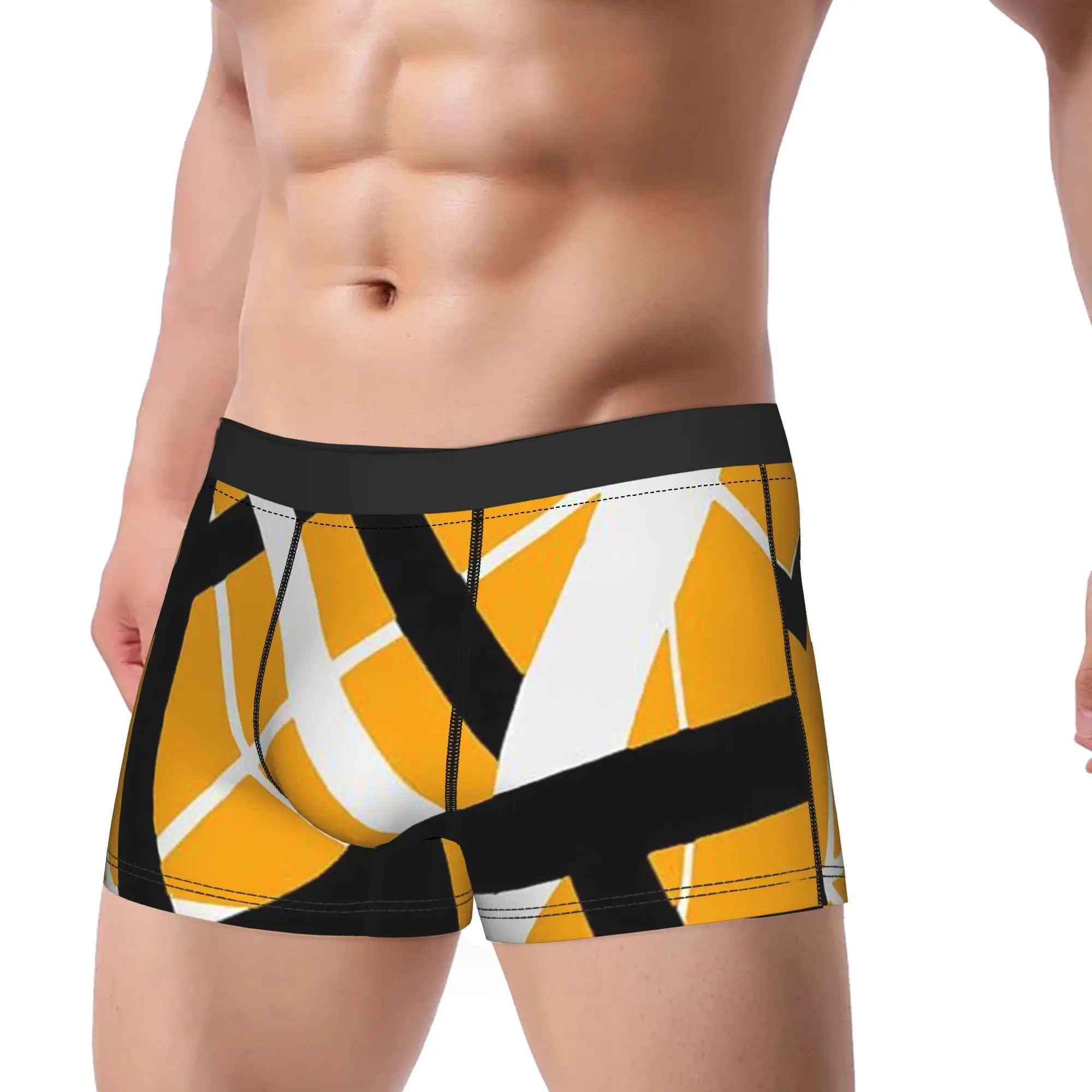 Van Halen POPULAR IN YELLOW Underwear  Men Underpants Printing Comfortable Boxer Shorts Trenky Shorts Briefs Plus Size