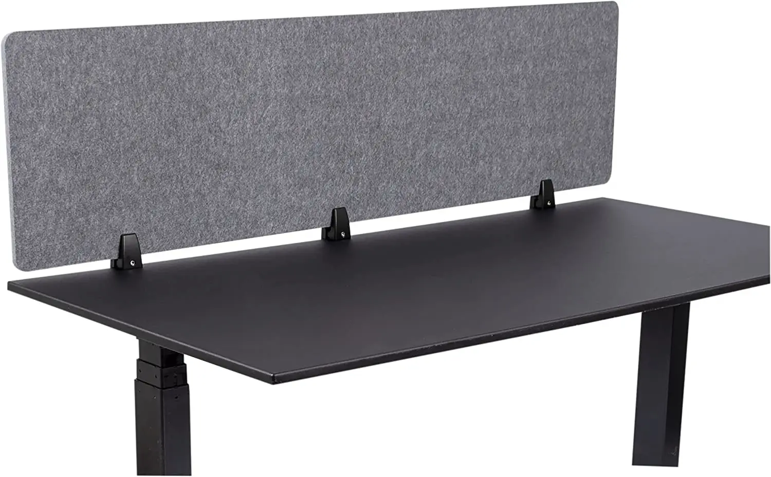 

Stand Up Desk Store ReFocus Raw Clamp-On Acoustic Desk Divider Mounted Privacy Panel to Reduce Noise and Visual Distractions