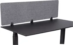 Stand Up Desk Store ReFocus Raw Clamp-On Acoustic Desk Divider Mounted Privacy Panel to Reduce Noise and Visual Distractions