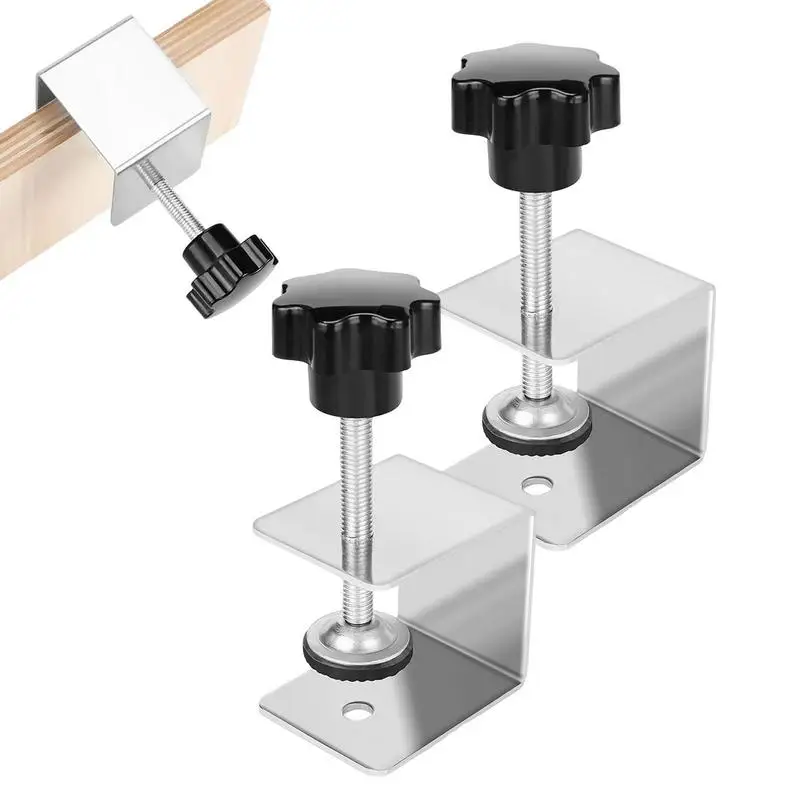 1/2Pcs Carpenter ไม้ Fast Practical สแตนเลสตู้เก็บของเหล็กติดตั้ง Clamp ติดตั้งแผงด้านหน้าลิ้นชักฮาร์ดแวร์