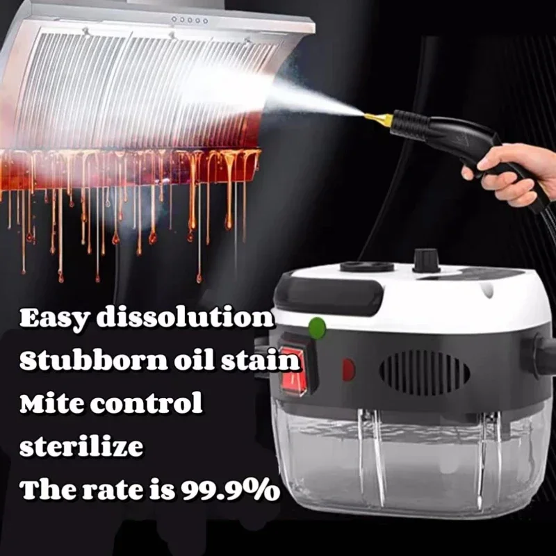 Handheld Steam Cleaner High Pressure US EU UK AU Steam Cleaning Machine w/ Brush Heads for Kitchen Furniture Bathroom Car