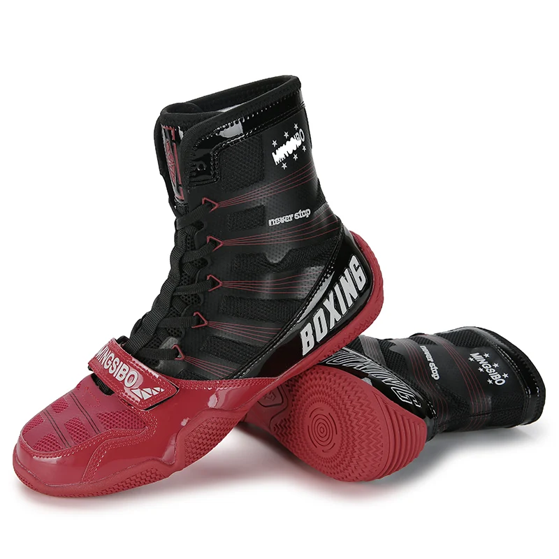 Men New Wrestling Shoes Fitness High Top Combat Athletic Breathable Struggle Male Big Size Professional Non-Slip Boxing Shoes