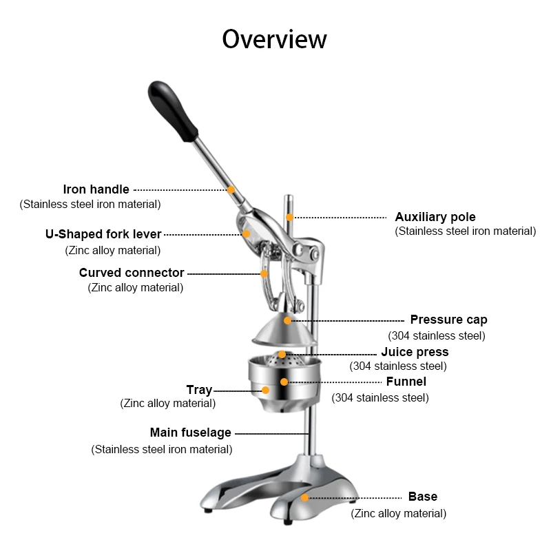 Manual Fruit Vegetable Juice Press Machine