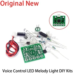 5PCS Electronic Funny Kits Voice Control LED Melody Light DIY Kits Production Suite Small Electronic Learning Electronic Kits