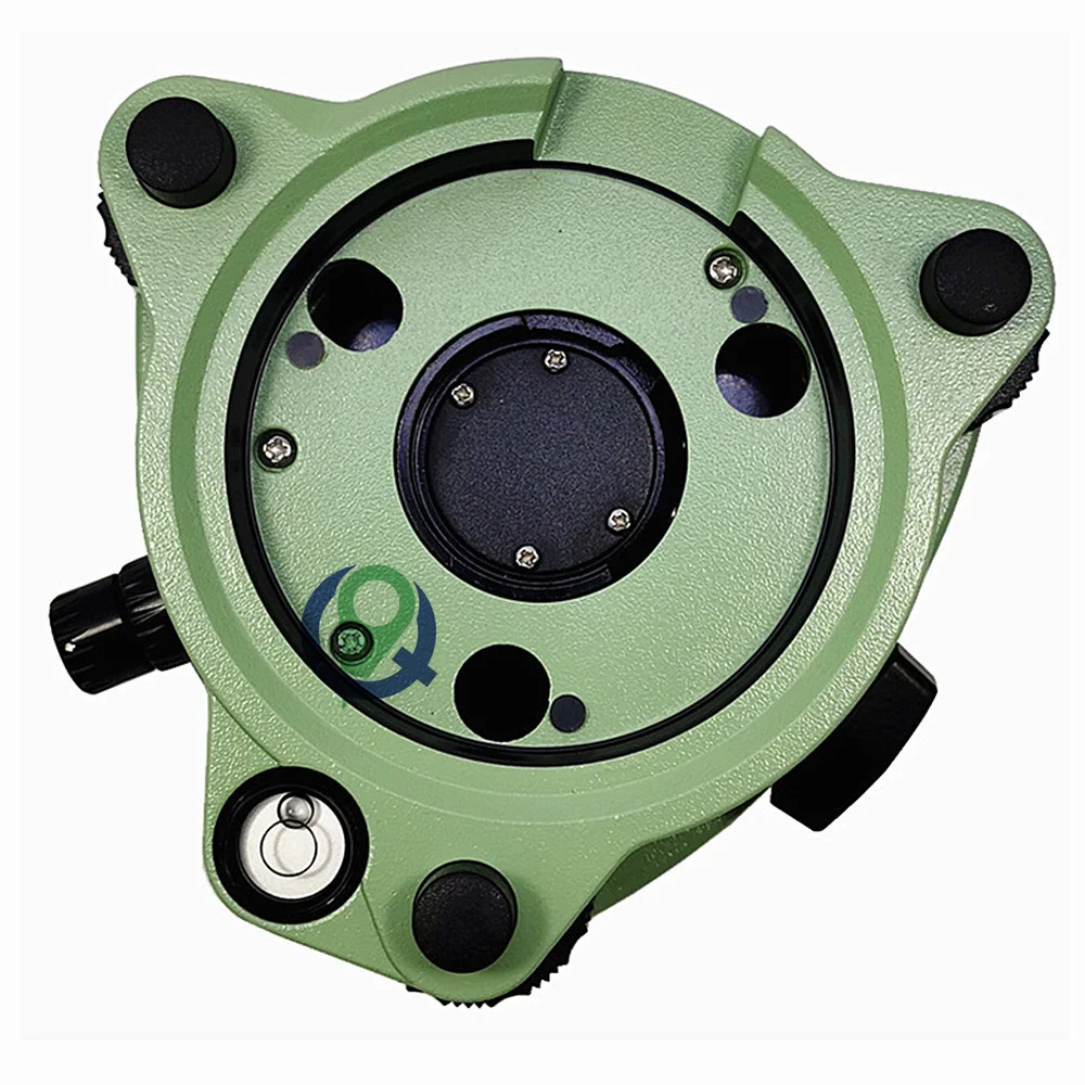 Three-Jaw Tribrach Green Tribrach With Optical Plummet For Tripod Surveying Adapter Tribrach for Tripod Mounting GPS