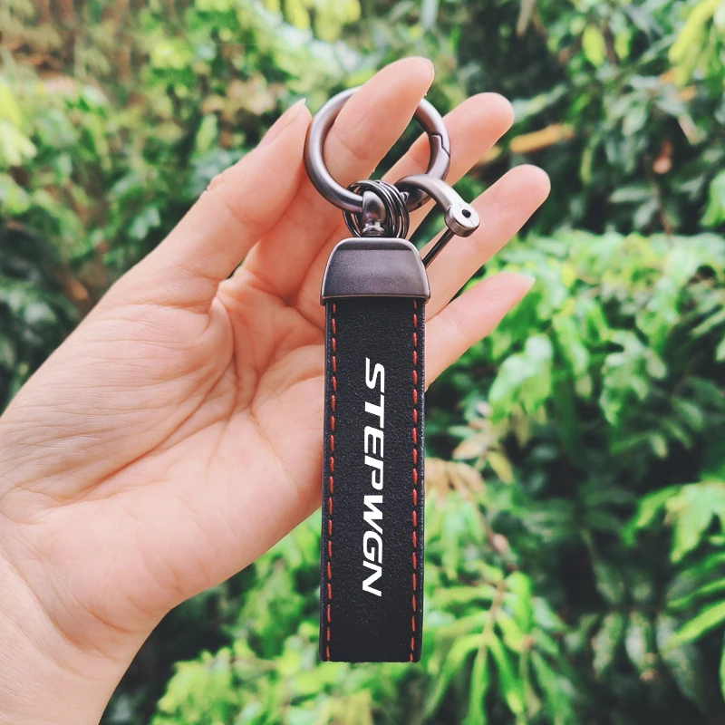 Suede Car Keychain Key Ring Anti-Loss Keyring Pendant For Honda Stepwgn Mugen Jazz Insight Freed Fit Civic Accord CR-V Accessory