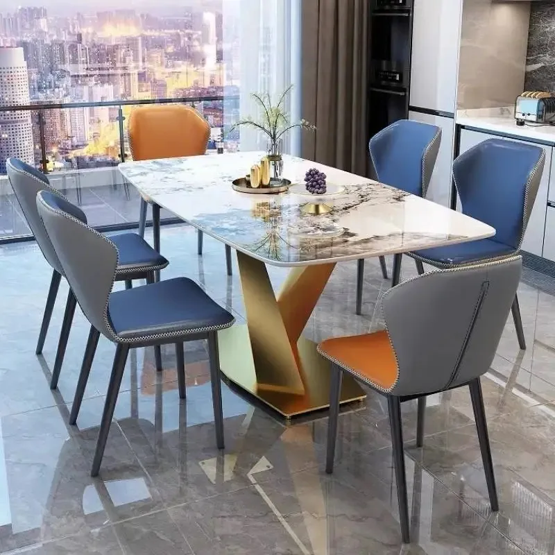 طاولات طعام مكتبية احترافية تصميم مناسبات دراسة رخامية طاولات طعام للمطاعم صالون حديث Mesas De Comedor ديكور منزلي #2