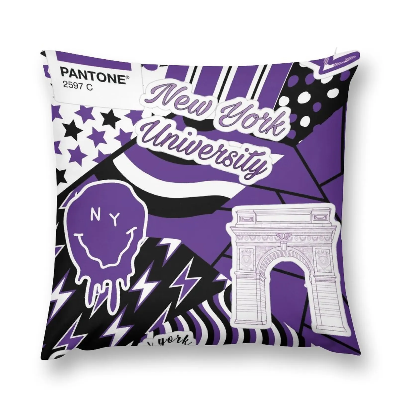 NYU Collage Throw Pillow Pillowcase Cushion Decorative Sofa Cushions