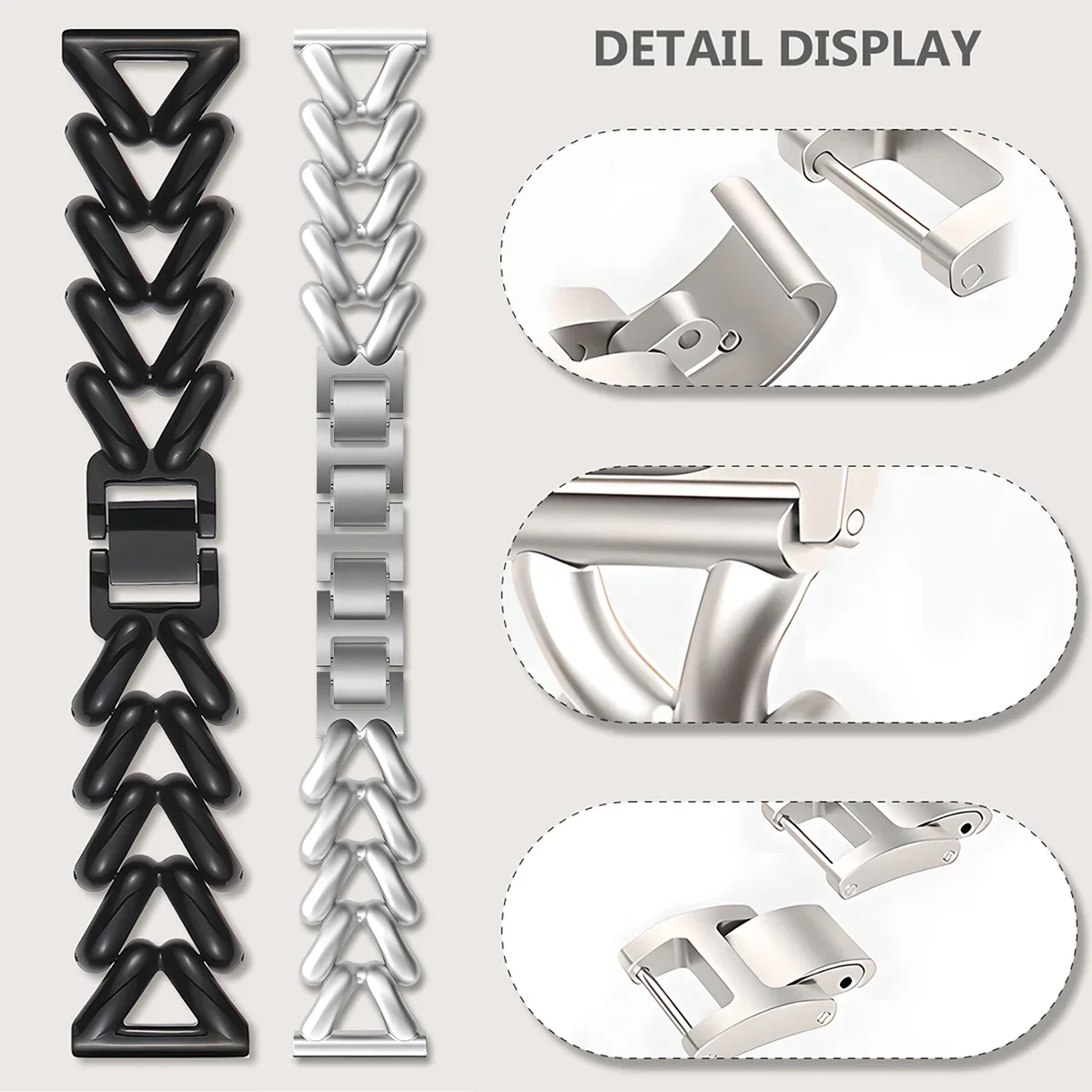 حزام معدني فاخر على شكل قلب الحب لساعة سامسونج جالاكسي 7 6 5 4 40 44 مللي متر 6 كلاسيكي نشط 2 سوار نسائي لحزام هواوي GT2/3 #5