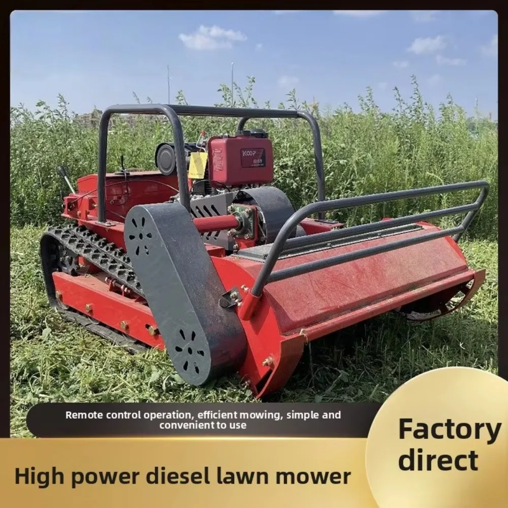 Wholesale Agricultural Equipment Self Propelled Remote Control Rubber Tracks Mini Robotr Lawn Mower Weeding Crawler CEEPA