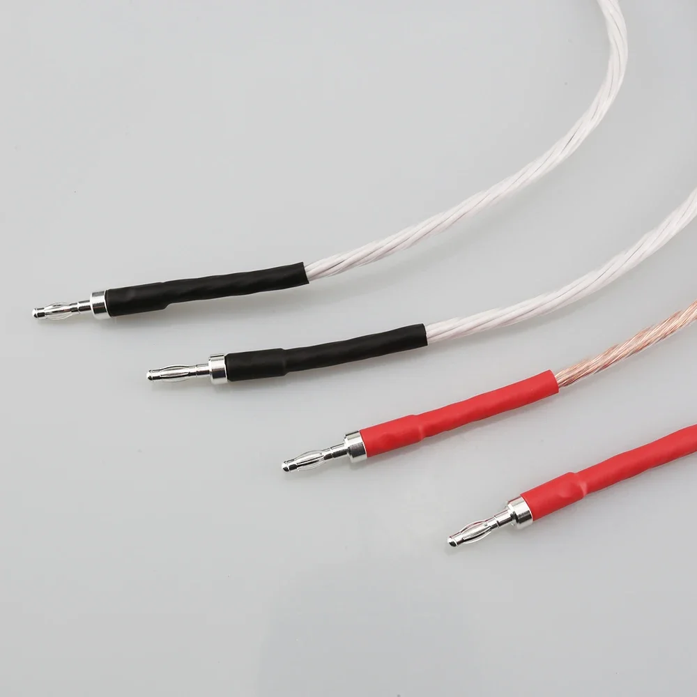 오디오크래스트 점퍼 링크 퍼포먼스 스피커 케이블, 바나나 플러그-바나나 플러그, 하이파이 점퍼 케이블, 4x20cm