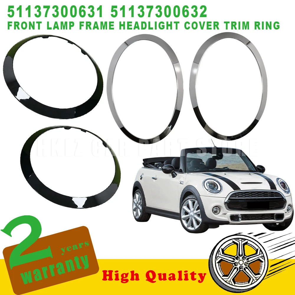 For BMW MINI F55 F56 F57 Cooper OEM 51137300632 51137300631 New Front Lamp Frame Headlight Cover Trim Ring L+R car accessories