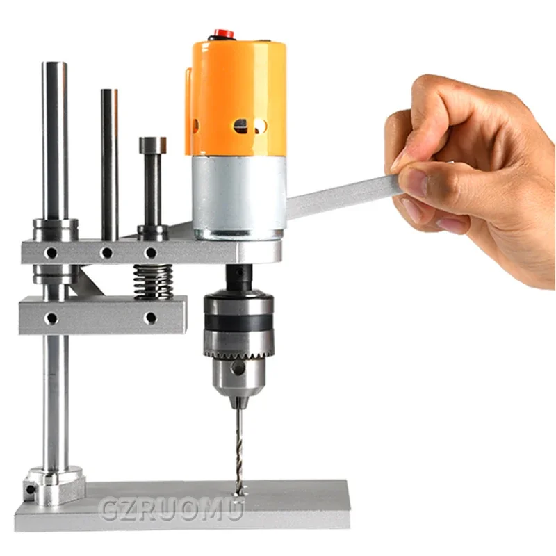 Imagem -02 - Portátil Mini Electric Bench Drill Desktop Bench Drill Velocidade Variável Máquina de Perfuração B12 Drill Chuck Perfuração de Madeira Pcb Drilling