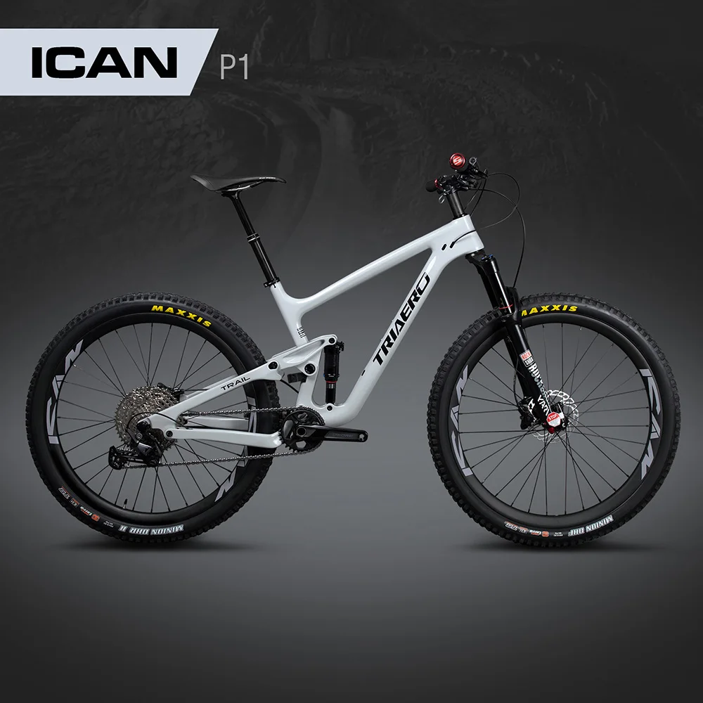 ICAN Popular 27.5er Plus MTB Bike Full Suspension 130mm Travel Boost Mountain Bicycle 110*15/148*12mm Axle