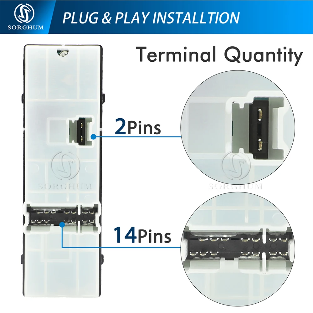 SORGHUM 25401-ZN50C Master Front Left Side Car Window Switch For Nissan Altima 2007-2012 Infiniti EX35 EX37 2008-2014 25401ZN50C