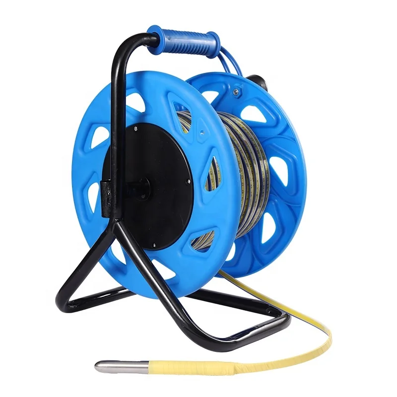 CE 30m 50m 100m 200m 300m 500m Metal Bracket Steel Ruler Portable Meter Tape Piezometer Water Level Gauge Depth Indicator