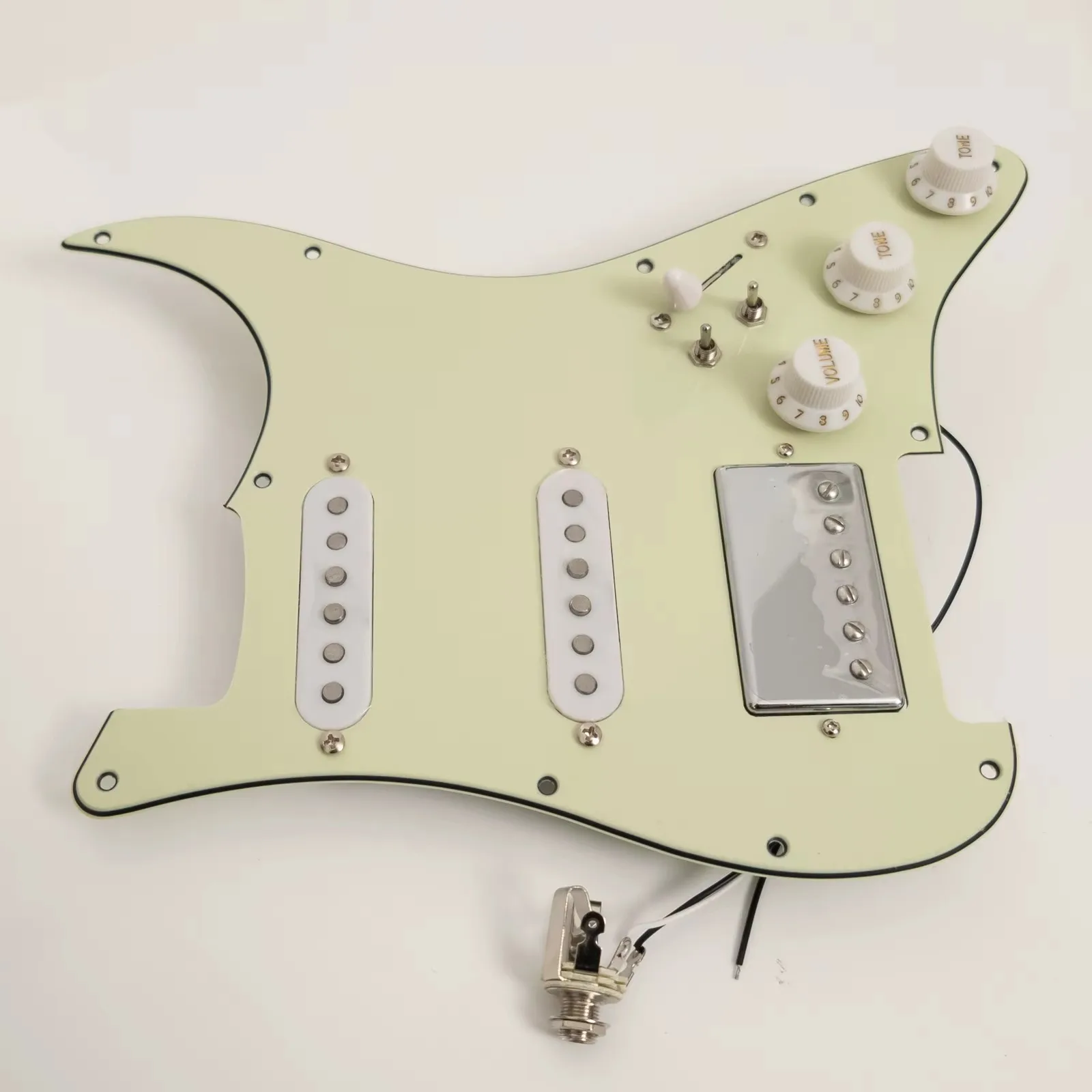 SSH Loaded Pickguard with Alnico 5 Pickups Coil Split Humbucker Prewired Assembly for ST Style Electric Guitar Replacement