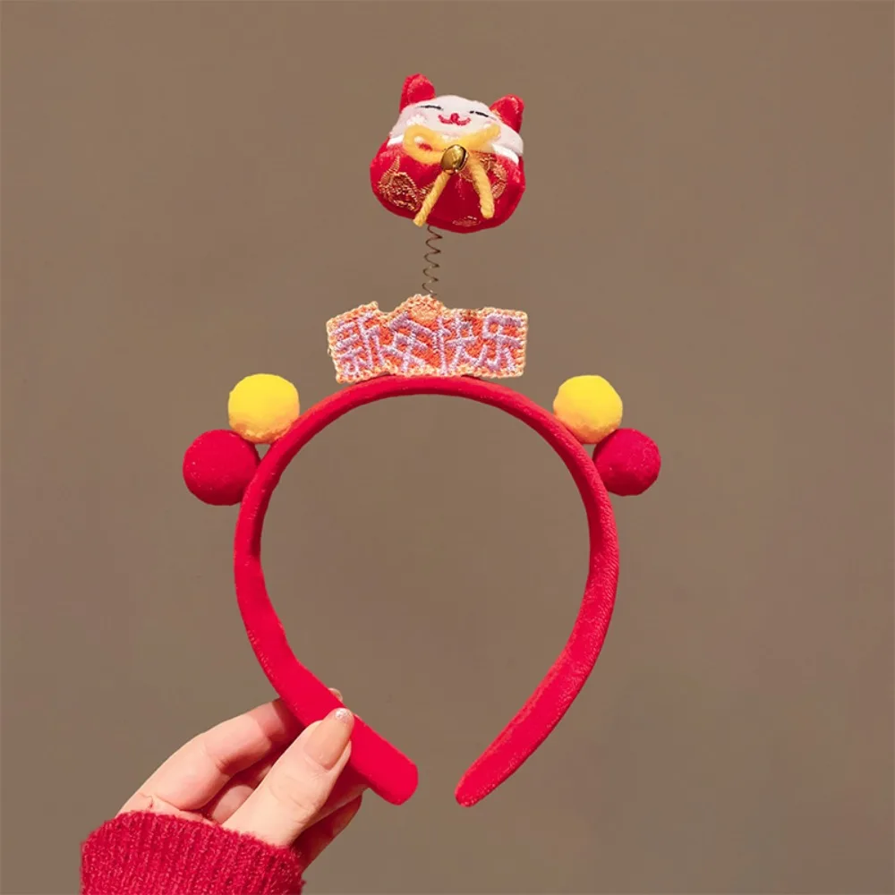 

Sweet Cartoon New Year Headband Lucky Cat Horse Horse Hairband Hair Hoop Good Luck Horse Headband New Year Headpiece