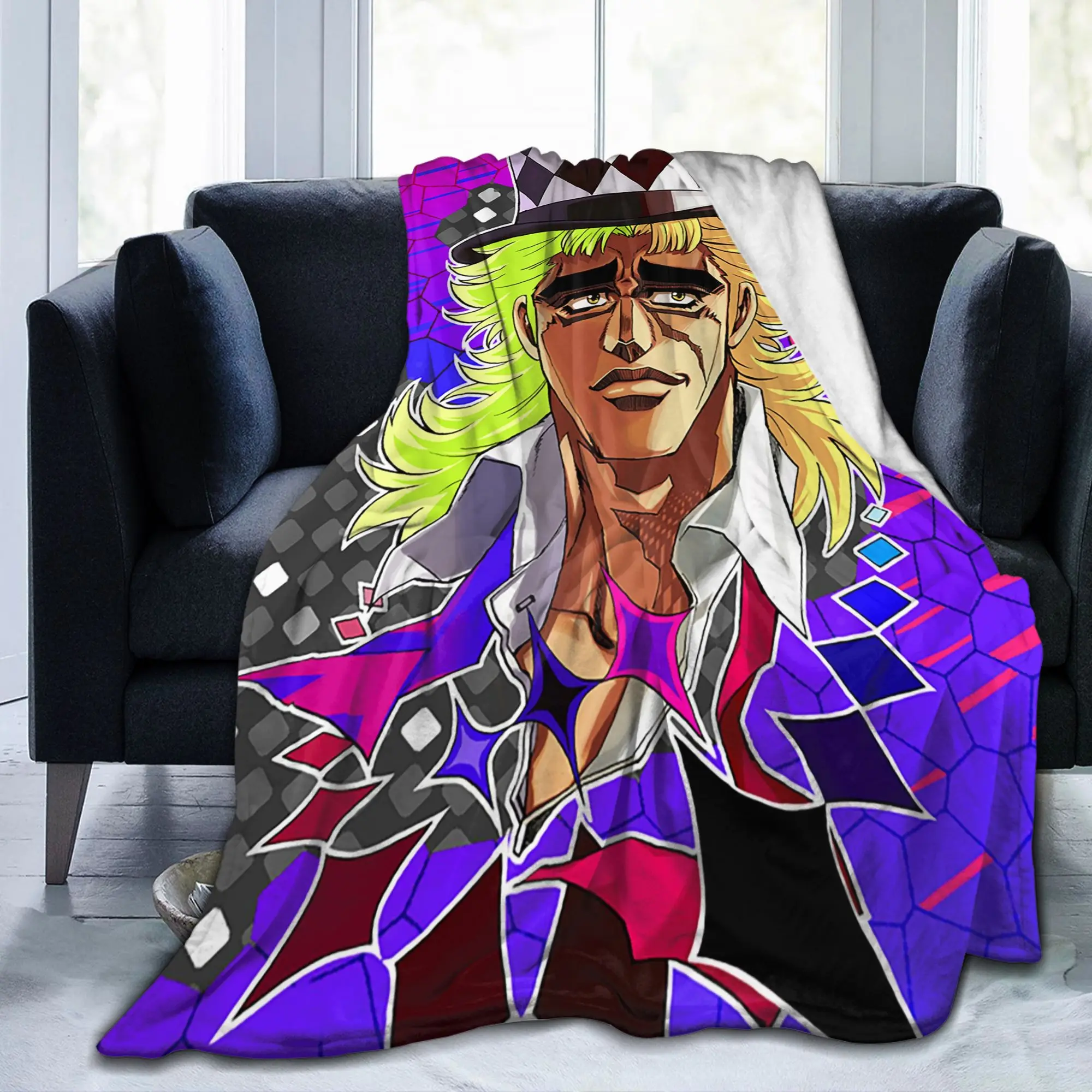 Speedwagon Robert Blankets Bizarre Adventure Plush Vintage Breathable Throw Blankets for Home Restaurant Textile Decor