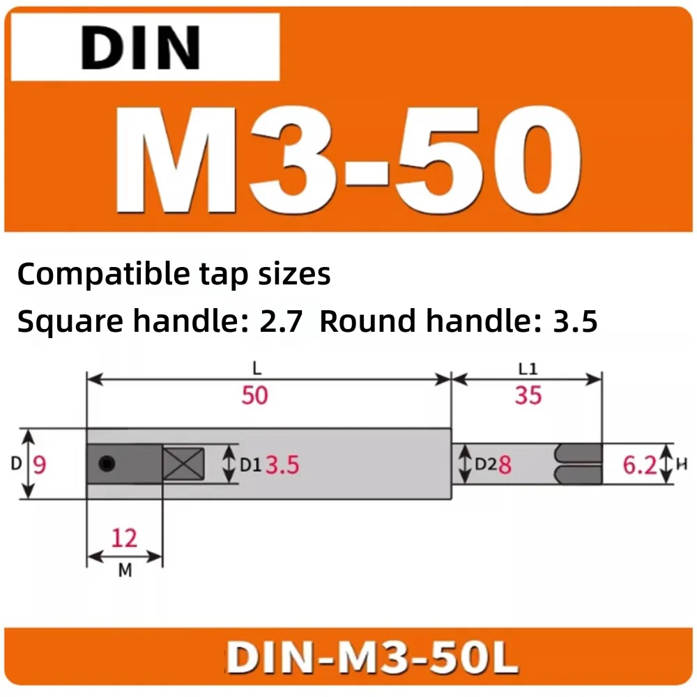 M3-M42 Gewindebohrer-Verlängerungsstange DIN/JIS/ISO-M3-100L Verbindungshülsenfutter Spannhülse Bohrer CNC Werkstückhalterung Metalldrehmaschine Gewinde – Detail 12
