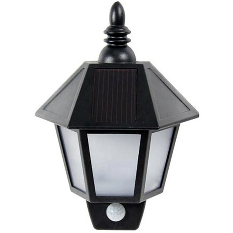 

Waterproof Led Solar Energy Saving Lamp Sensor Panel Wall Garden Light Hexagonal For Outdoor Courtyard