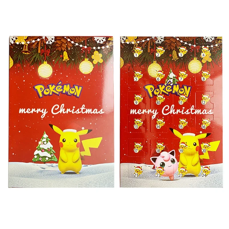 24 шт./компл. Рождественский адвент-календарь с покемонами, милый Пикачу Чаризард, ПВХ, маленькая аниме-фигурка, сюрприз, подарок на день рождения, Хэллоуин