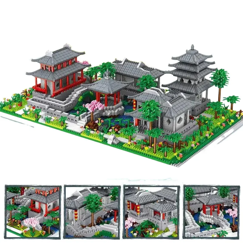 

Древний садовый сучжоу, строительные блоки из микрочастикулы, головоломки с высокой сложностью, строительные блоки, серия игрушек для мальчиков и девочек