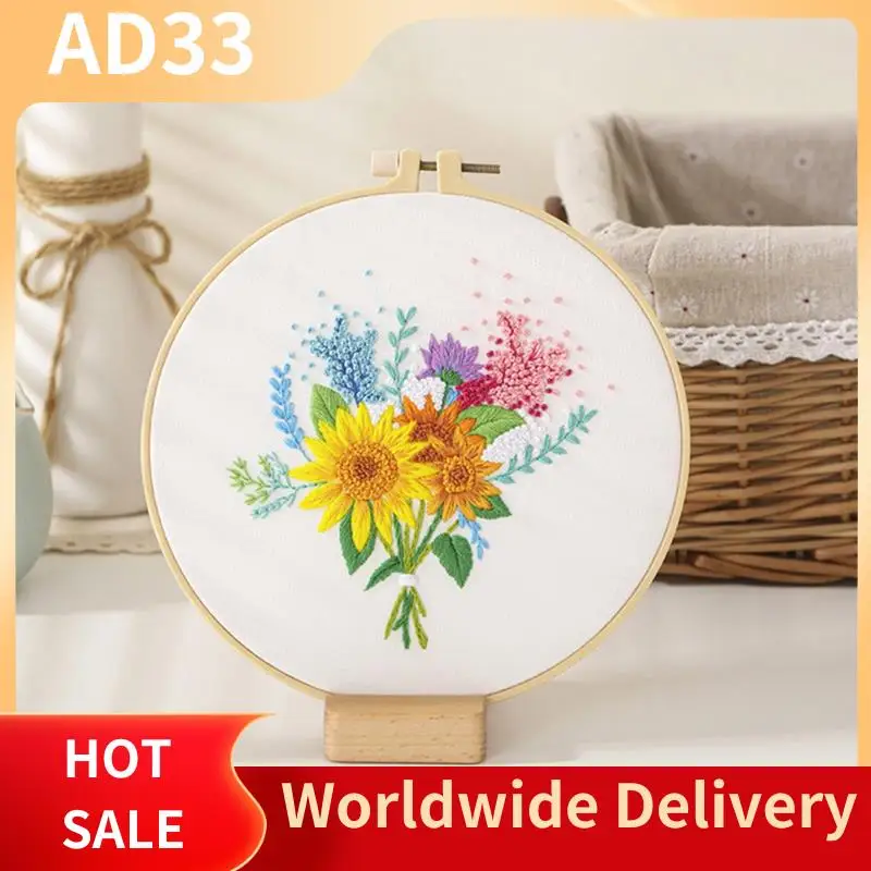 

Лучшие предложения: 4 комплекта набора для вышивания своими руками для начинающих и взрослых, набор для ручной вышивки включает цветок, пяльцы, цветные нитки, инструменты