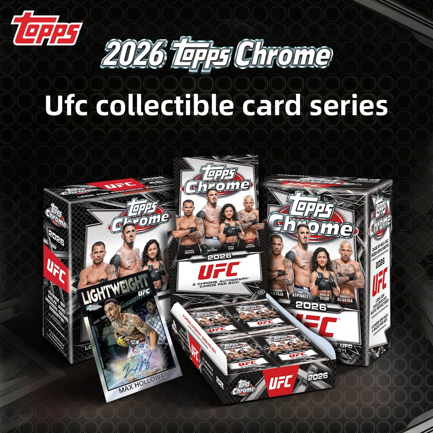 Topps 2026 Chrome UFC Collectible Trading Card Box Official Ultimate Fighting Championship Athlete Cards Gift for MMA Collectors - view 3