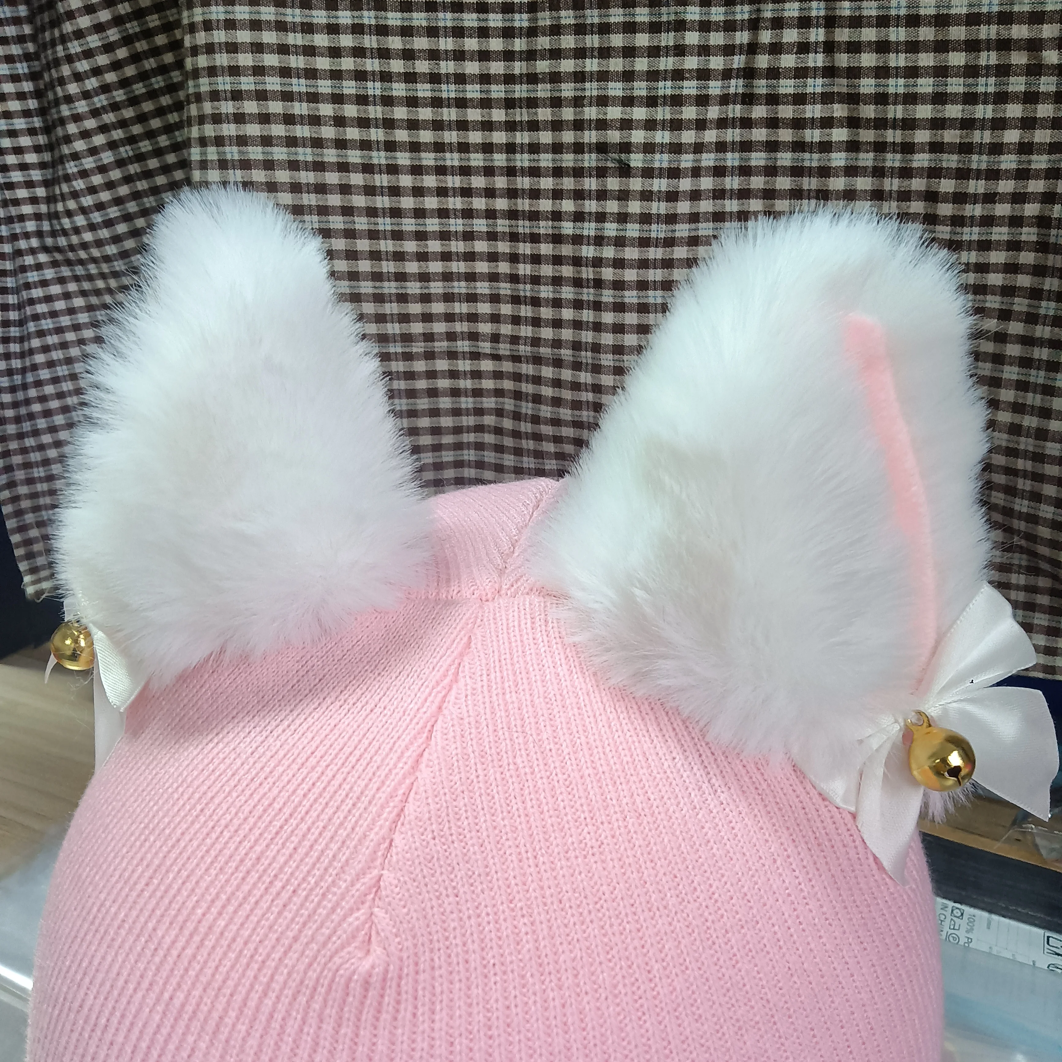 غطاء خوذة التزلج آذان قطيفة وردية لطيفة لتزيين خوذة عيد الميلاد #3