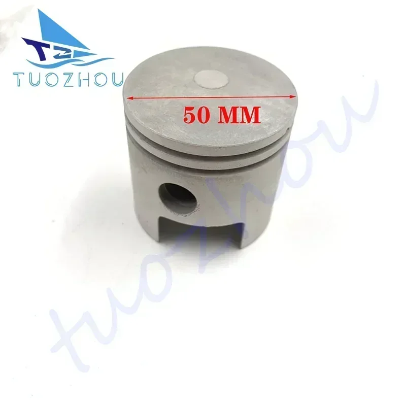 

For Yamaha Outboard Motor 2T 5D E8D Diameter：50MM 677-11631-00 Boat Accessories 677-11631 Piston Set