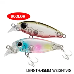 45MM 4g Mini Minnow Lot Floating Fishing Lure Fake Bait Freshwater Stream Bionic Bait Plastic Hard Bait Long Range Fishing