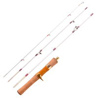 Ejection Fishing Rod Four-Section Portable Travel Stream Fiberglass Trout Rod XUL Super Soft and Ultra Light Fishing Pole Rod