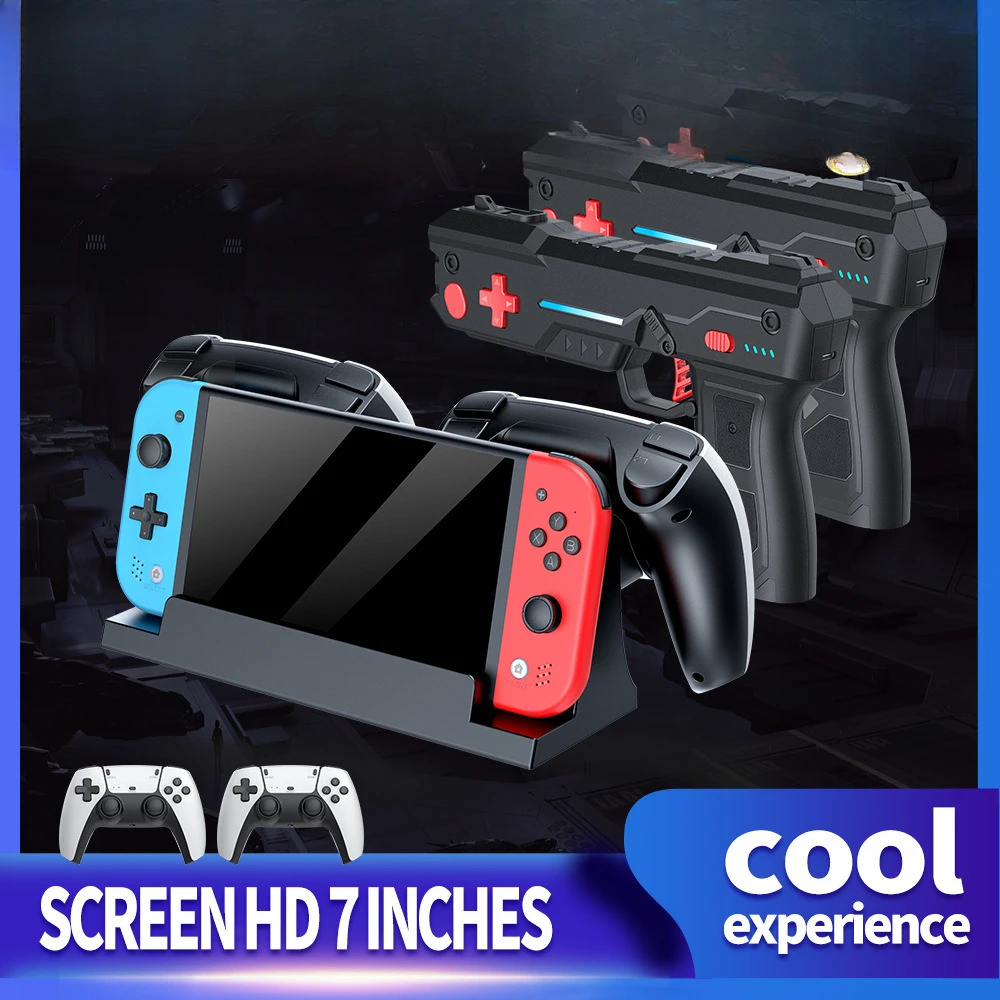 Console de jogos portátil portátil de alta definição, 7 polegadas, tela IPS, código aberto, nostálgico, retrô, arcade