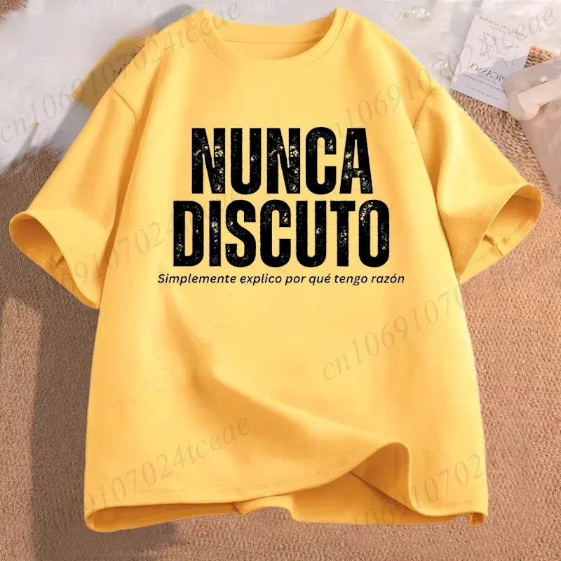 أبدًا بحثًا أنا شرح لماذا أنا على حق تي شيرت للنساء والرجال عبارة ممتعة الفكاهة الإسبانية القمم لينة للجنسين س الرقبة تي شيرت الملابس #5