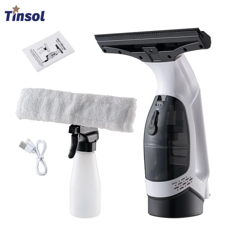 

TINSOL Многофункциональный беспроводной электрический инструмент для чистки окон Ручной очиститель стекол Перезаряжаемый портативный инструмент для чистки стекол
