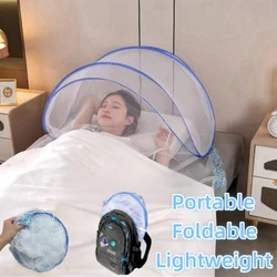 Mosquito Net for Trips Folding Anti Mosquito Insect Net for Head Sleeping Portable Single Mosquito Net for Bed Summer 2024 New.