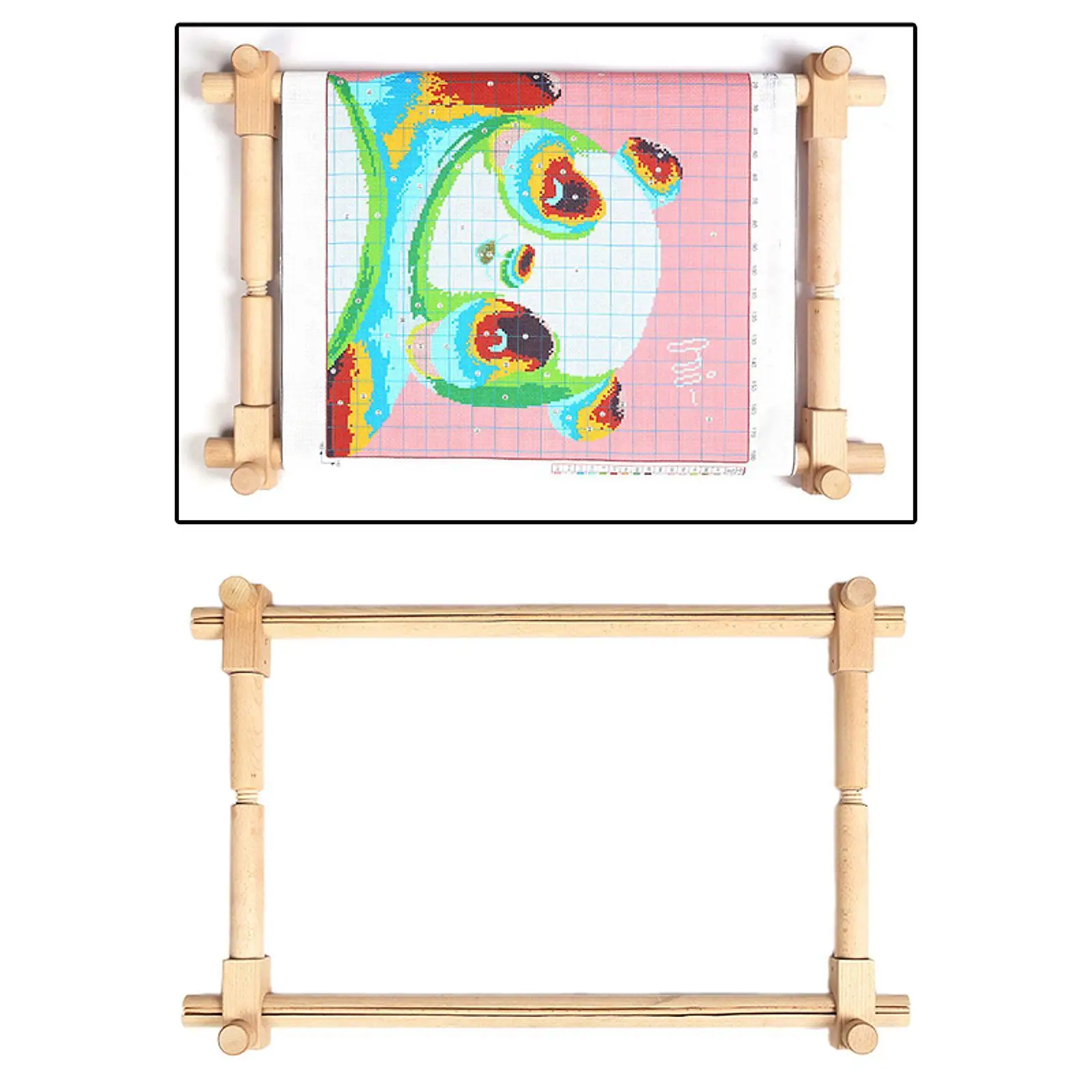 

Cross Stitch Frame Rectangle Handy Sewing Adjustable Cross Stitch Stand Craft Quilting Quilt Frame Stand Wooden Stitching Frame