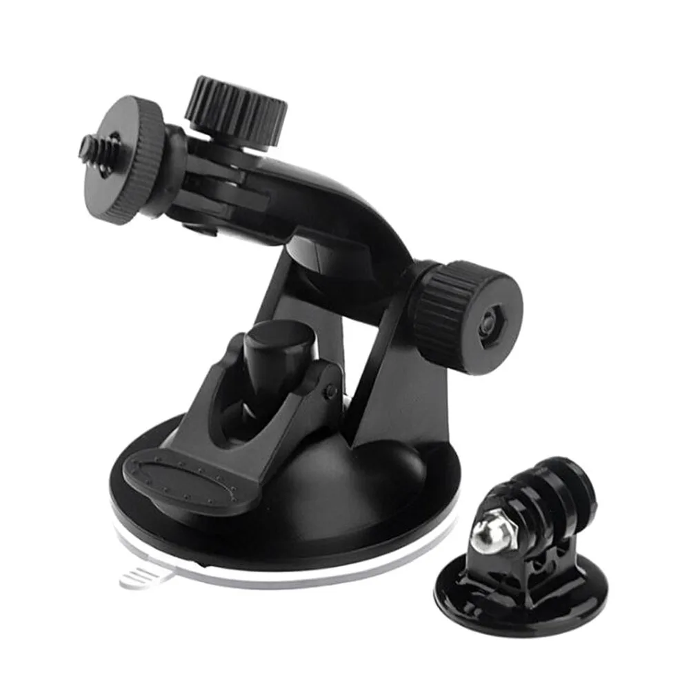 

2Pcs 360 Degrees Mini Suction Cup Mount Tripod Adapter for Action Cameras Adjustable Dual Joint Arm Strong Hold for Car Boat